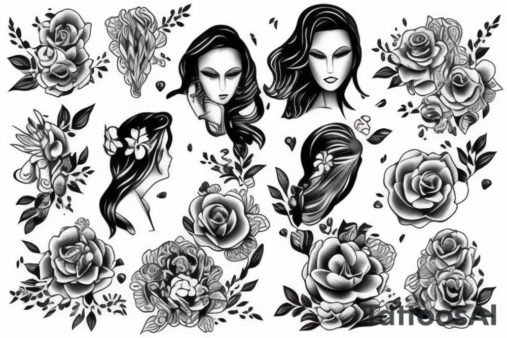 woman life freedom tattoo idea