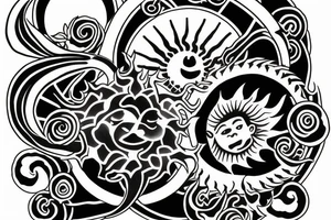 Sun tattoo for my throat (male) tattoo idea