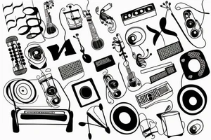 music tattoo idea