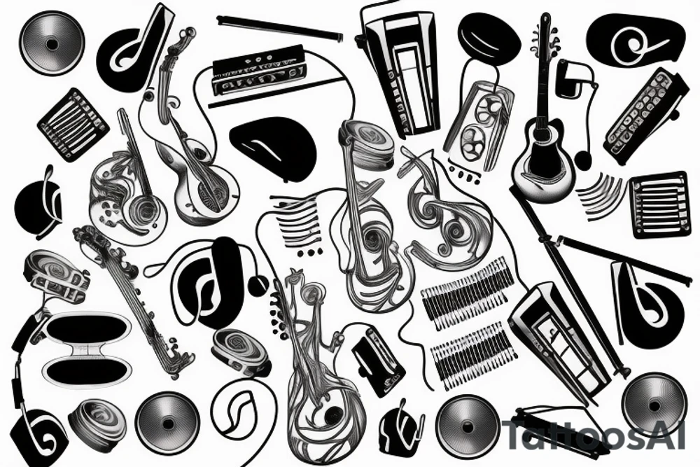 music tattoo idea
