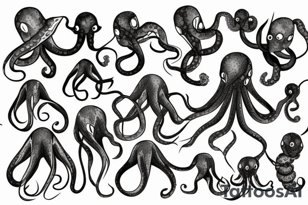 polygon octopus tattoo idea