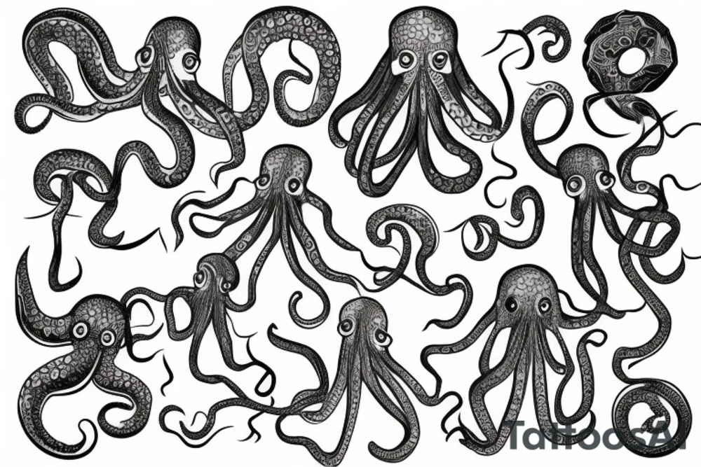 polygon octopus tattoo idea