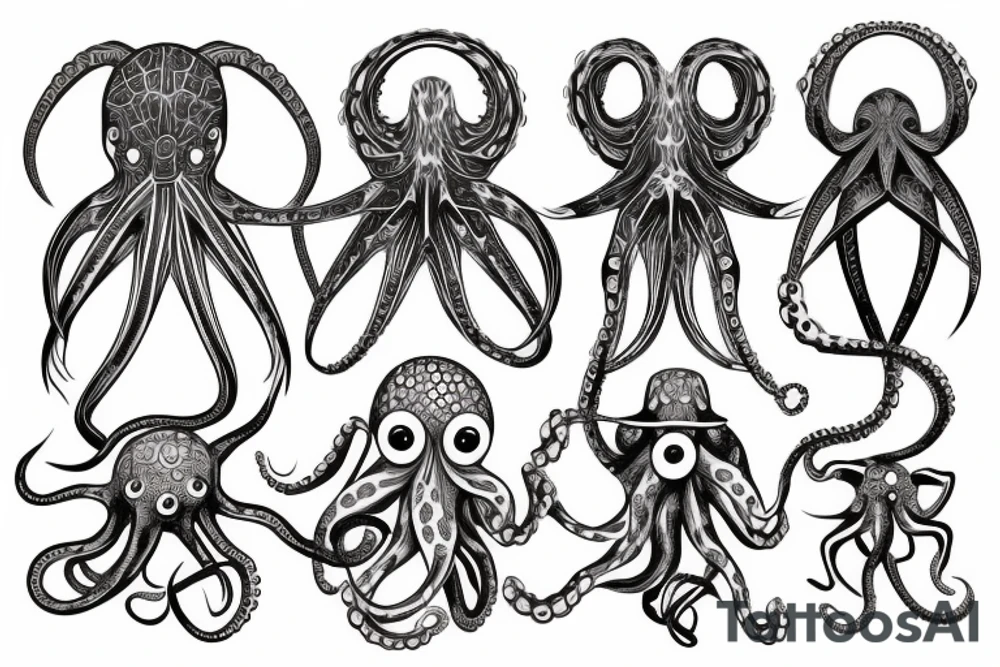 polygon octopus tattoo idea