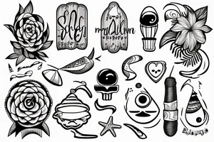 Cute beach tattoo idea