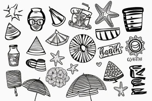 Cute beach tattoo idea