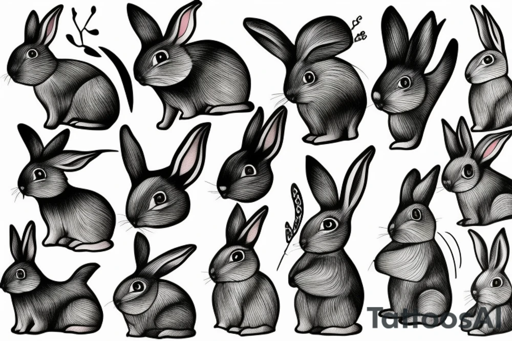 rabbit tattoo idea