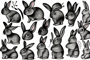rabbit tattoo idea