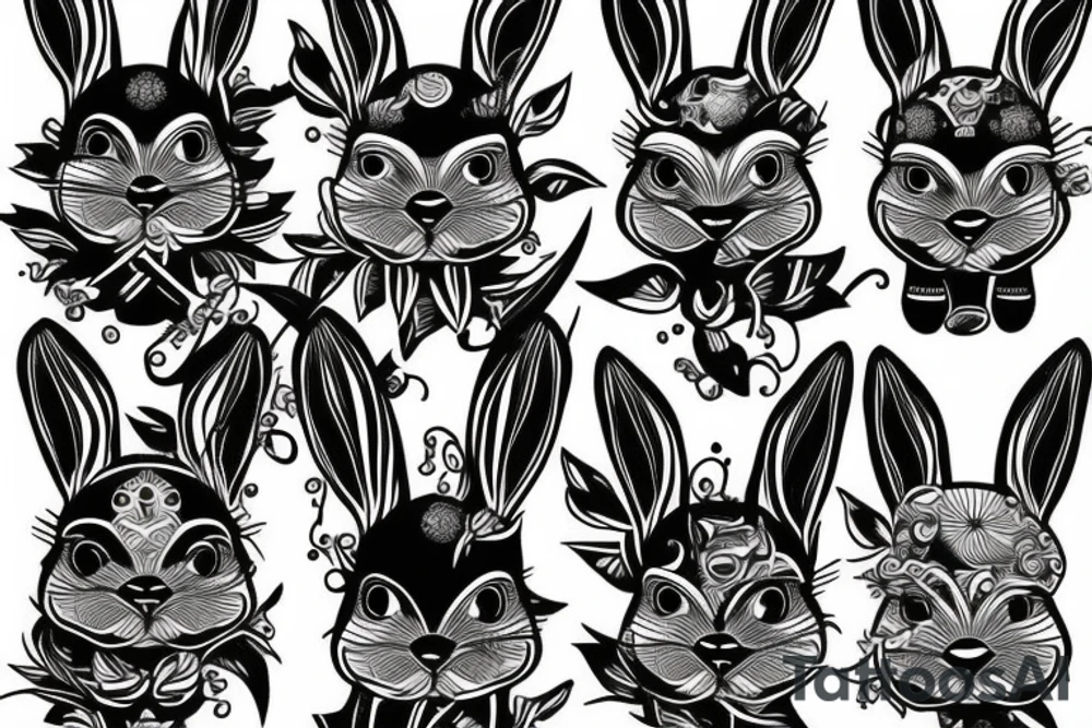 rabbit tattoo idea