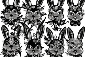 rabbit tattoo idea