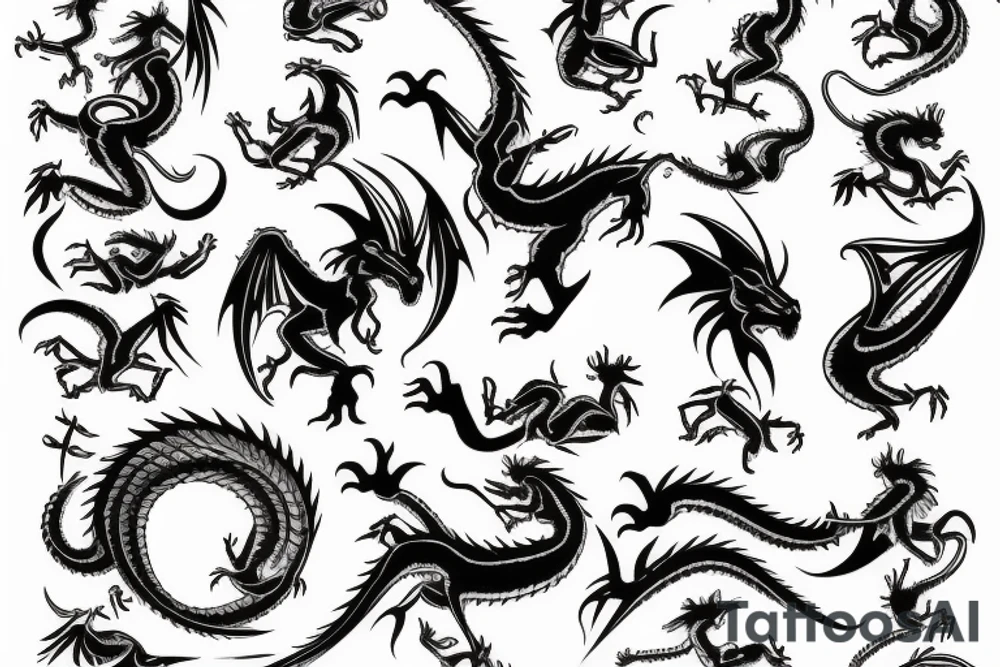 shoulder cycle with dragon tattoo idea