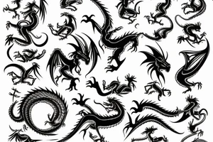 shoulder cycle with dragon tattoo idea