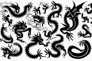 shoulder cycle with dragon tattoo idea