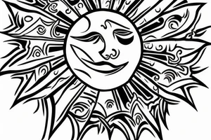 Sun tattoo for my throat (male) tattoo idea