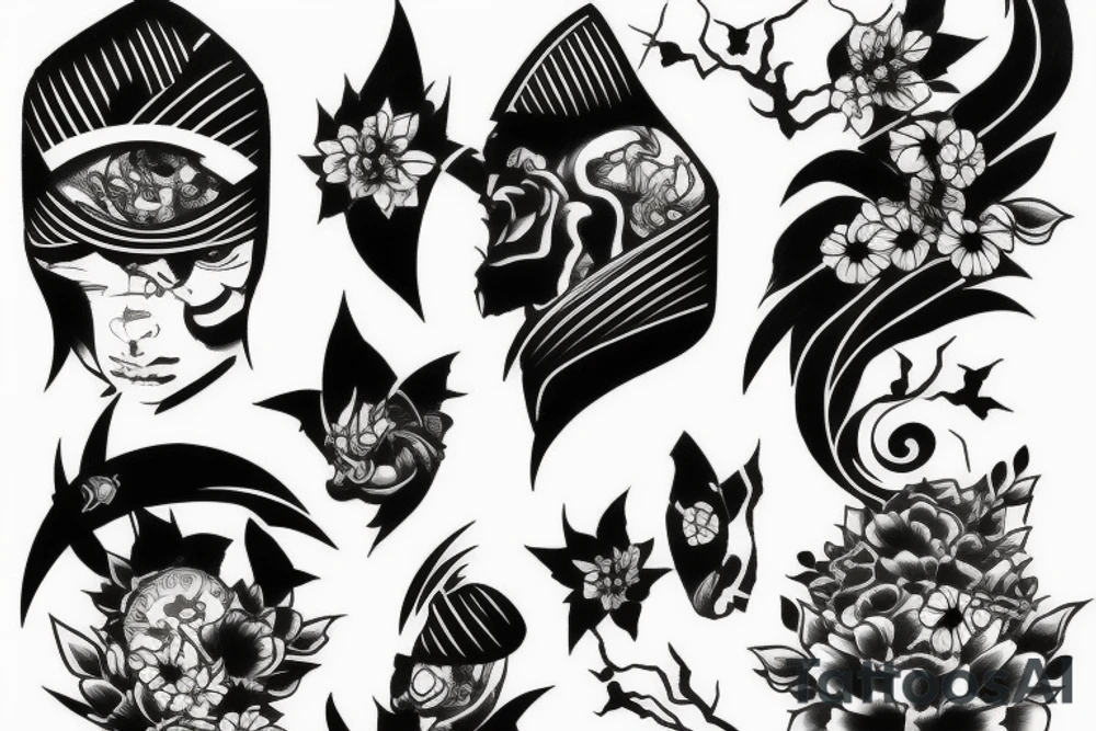Japanese dark tattoo idea