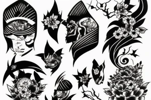 Japanese dark tattoo idea