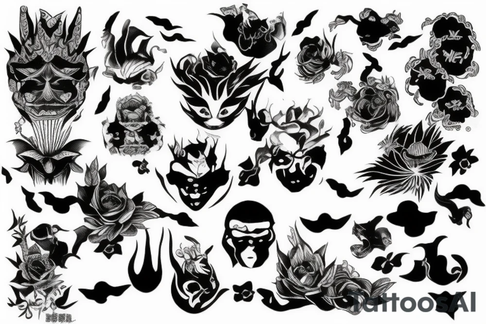 Japanese dark tattoo idea