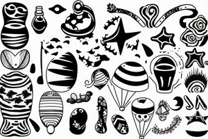 Cute beach tattoo idea