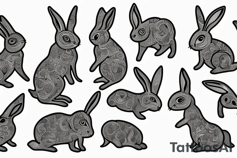 rabbit tattoo idea
