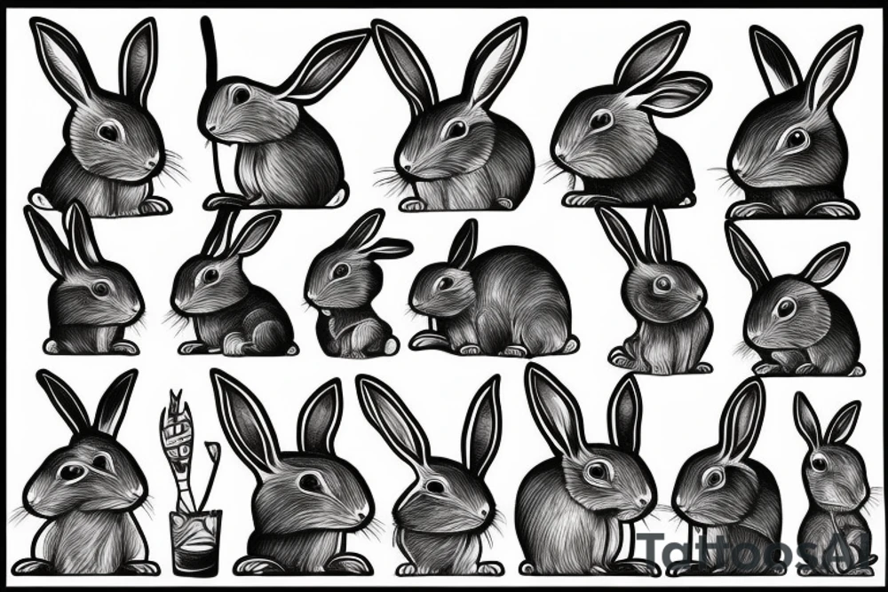 rabbit tattoo idea