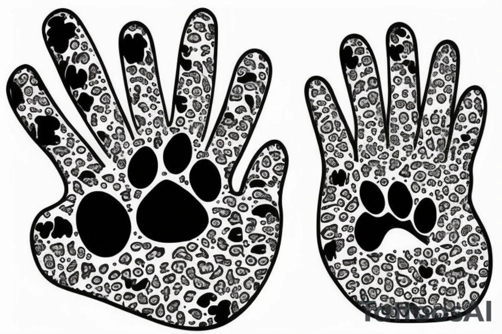 cat paw tattoo idea