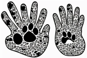 cat paw tattoo idea