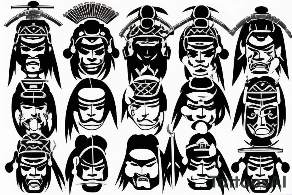 Japanese samurai tattoo idea