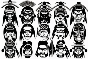 Japanese samurai tattoo idea