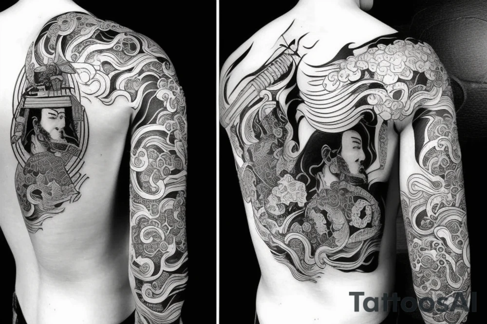 Japanese samurai tattoo idea