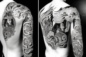 Japanese samurai tattoo idea