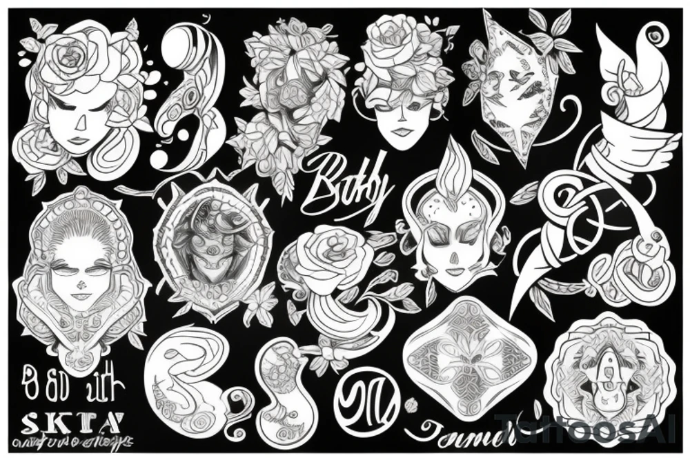 Based on the year and month of birth tattoo idea