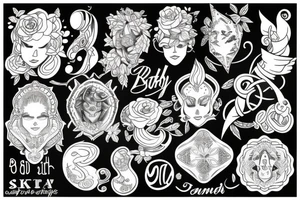 Based on the year and month of birth tattoo idea
