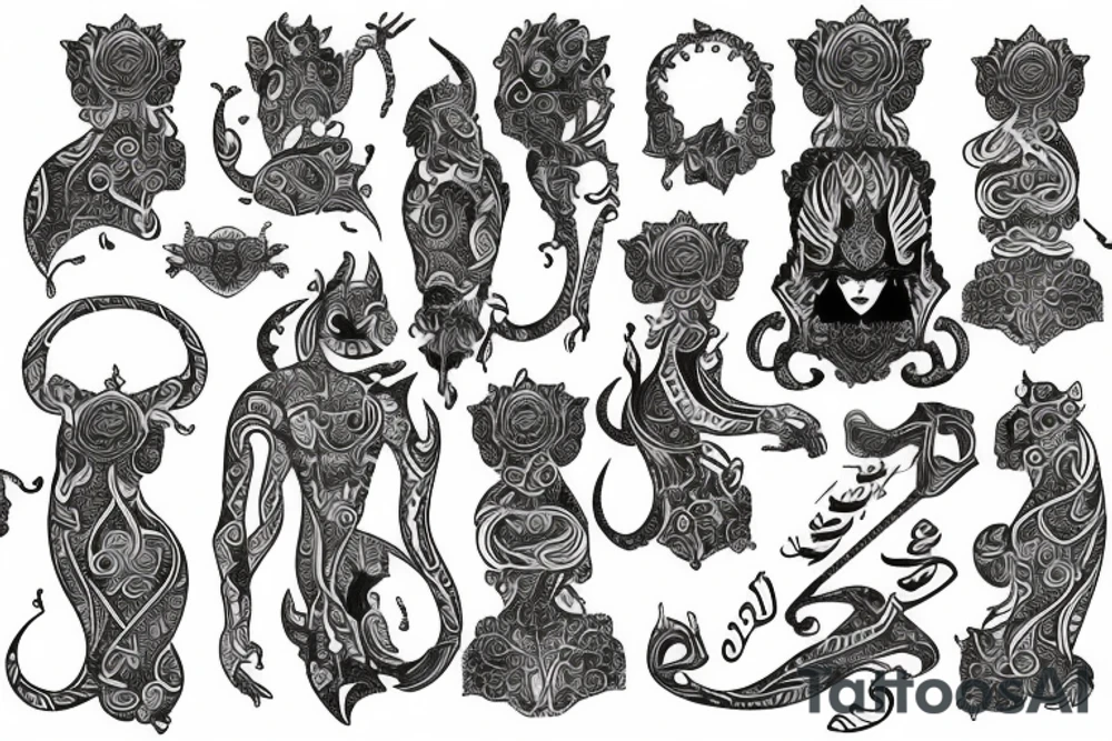 shoulder cycle persian tattoo idea