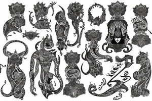 shoulder cycle persian tattoo idea