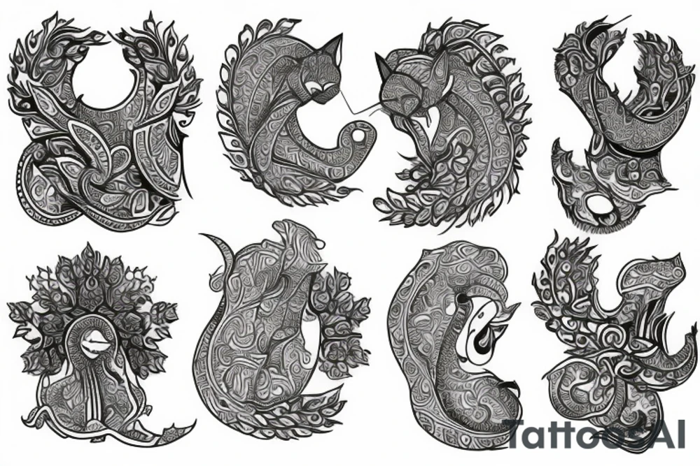 shoulder cycle persian tattoo idea
