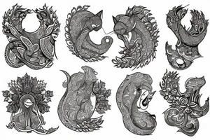 shoulder cycle persian tattoo idea