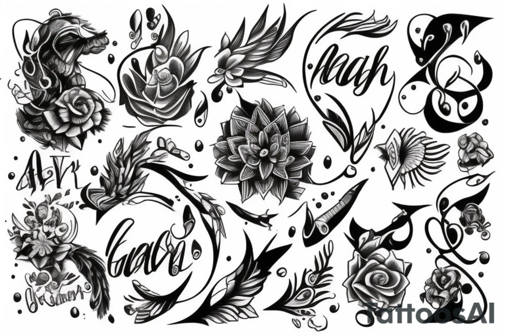 Based on the year and month of birth tattoo idea