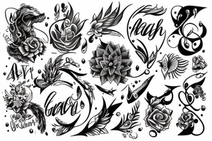 Based on the year and month of birth tattoo idea