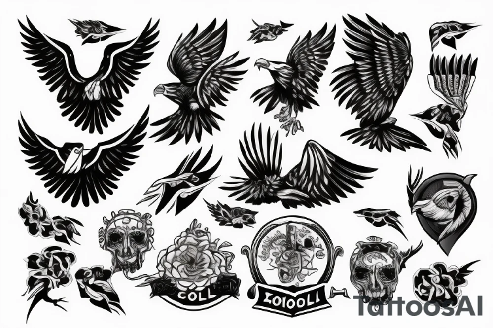 skol with eagle tattoo idea