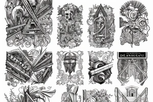 architecture art tattoo idea