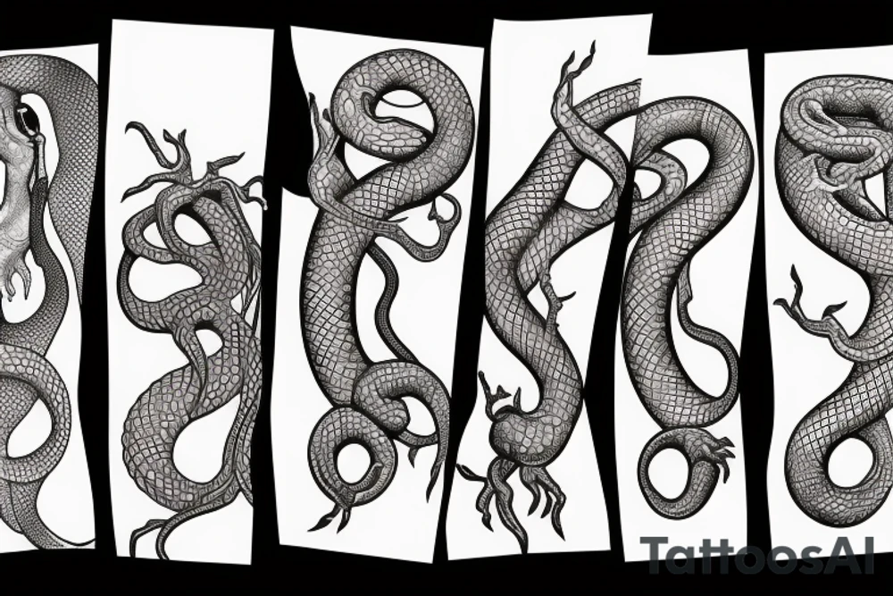 the snake covers the forearm tattoo idea
