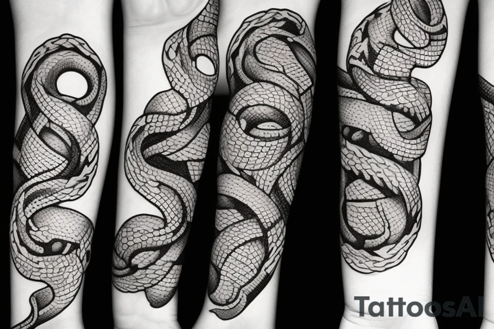 the snake covers the forearm tattoo idea