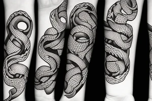 the snake covers the forearm tattoo idea