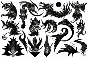Black lian tattoo idea