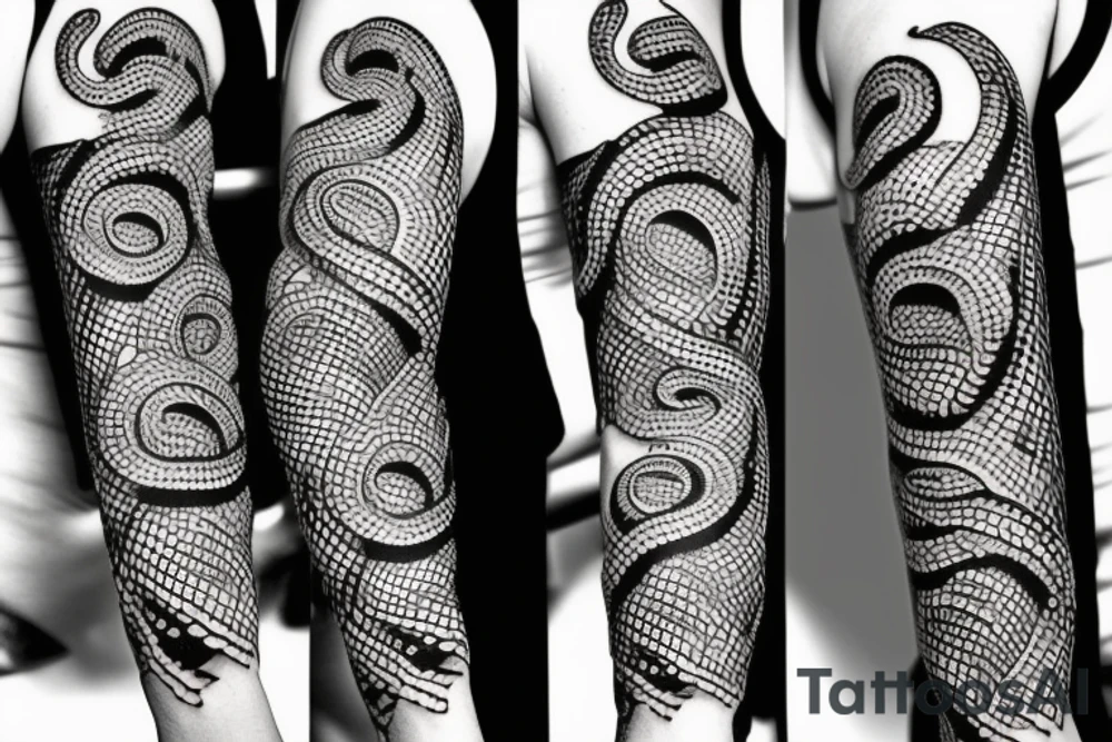 the snake covers the forearm tattoo idea