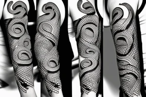 the snake covers the forearm tattoo idea
