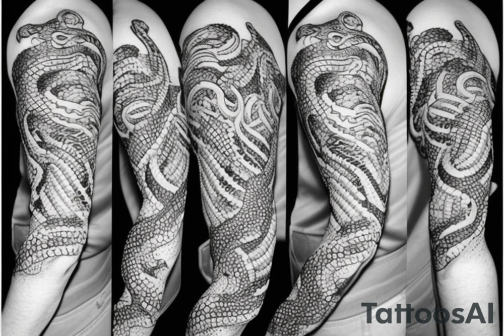 the snake covers the forearm tattoo idea
