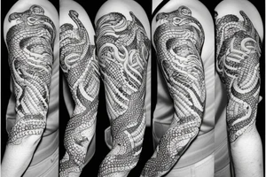 the snake covers the forearm tattoo idea