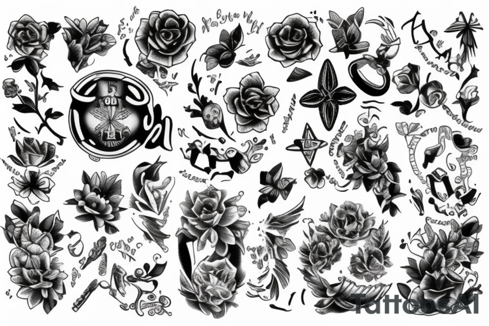 Based on the year and month of birth tattoo idea