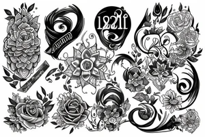 Based on the year and month of birth tattoo idea