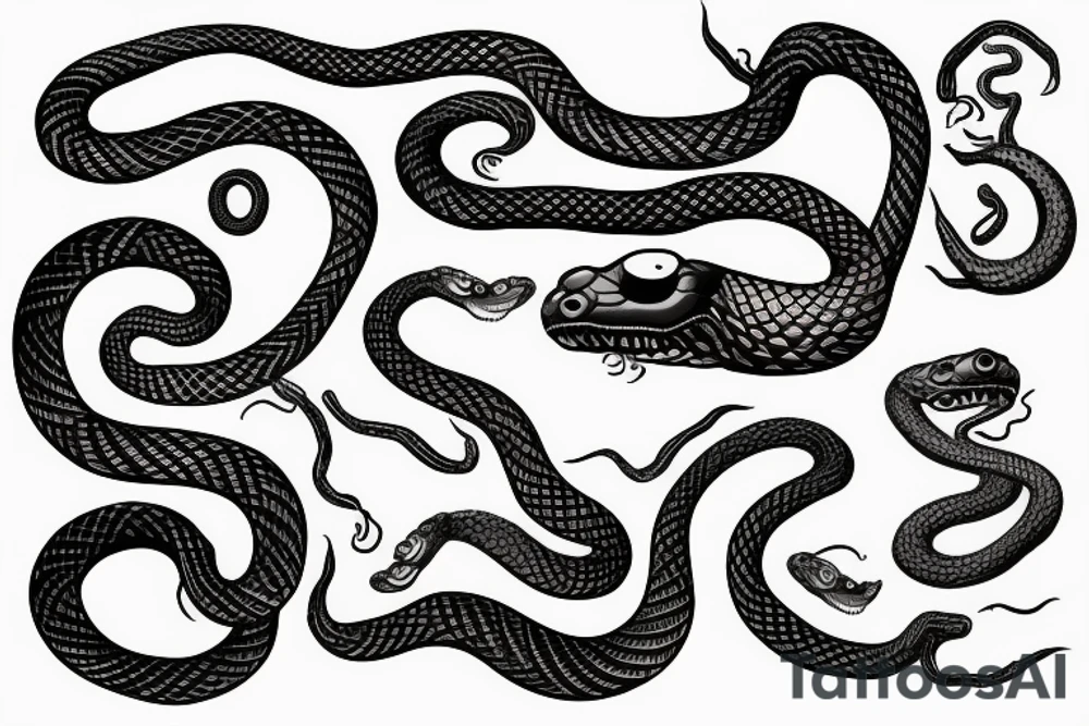 the snake covers the forearm tattoo idea